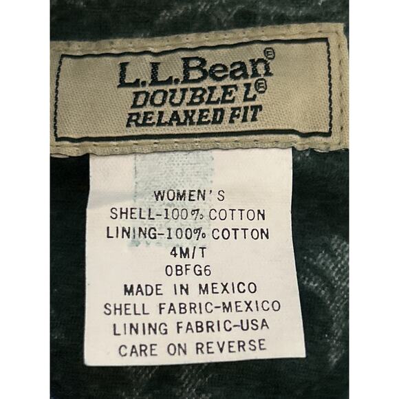 Vintage L.L. Bean Flannel Lined Relaxed Fit Jeans Women's Size 4 Tall - Picture 6 of 13